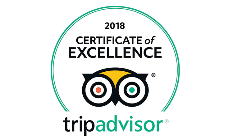 TripAdvisor® Certificate of Excellence