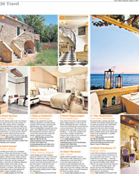 Top 20 Boutique Hotels, The Times, UK, August 2014